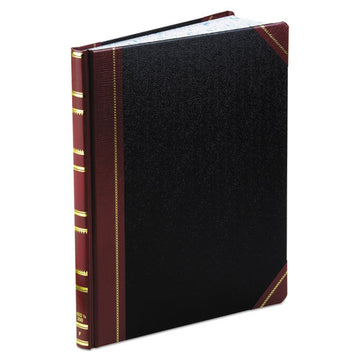 Boorum & Pease® Extra-durable Bound Book, Single-page Record-rule Format, Black-maroon-gold Cover, 11.94 X 9.78 Sheets, 300 Sheets-book freeshipping - TVN Wholesale